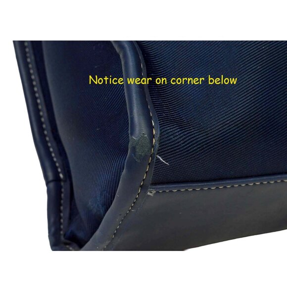 Fossil Genuine Classic Blue Nylon w/Leather Trim Crossbody Purse - Picture 8 of 14